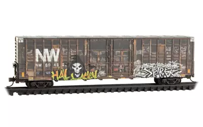 Norfolk Southern Ex-N&W 60' Boxcar Dbl Plug Door Weathered MTL #10344070 N Scale • $42.85