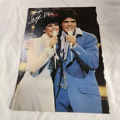 Donny Marie Osmond Singing Facsimile Autograph Pinup Vintage Clipping 1970s 8x10 • $9