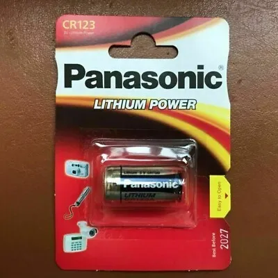 Panasonic CR123 3V Lithium Photo Battery Pack Of 10 • £9