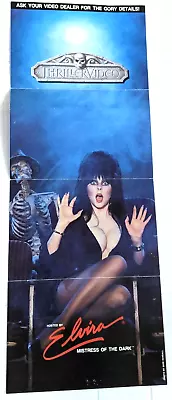 ELVIRA MISTRESS OF THE DARK 1986 THRILLER VIDEO Movie POSTER Horror Vintage • $129.99