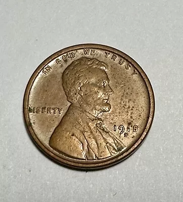 1918-S Lincoln Head Cent Wheat Penny San Francisco Mint BN KM#132 XF+ • $14.99