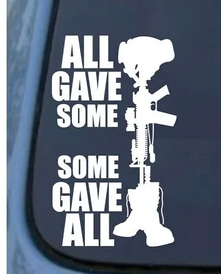 ALL GAVE SOME - SOME GAVE ALL / POW/MIA MILITARY Vinyl Window Decal/Sticker • $3.75