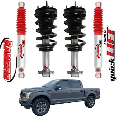 Rancho Suspension Quick Lift Leveling Kit +9000XL Shocks For 2015-2021 Ford F150 • $747.96
