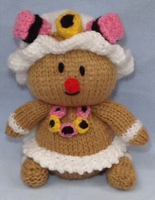 £2.99 • Buy KNITTING PATTERN - Christmas Gingerbread Lady Orange Cover Or 15 Cms Toy