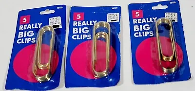 Office Paper Clips Large Metal Coated High Quality Steel Jumbo Big 15 Pack • $5