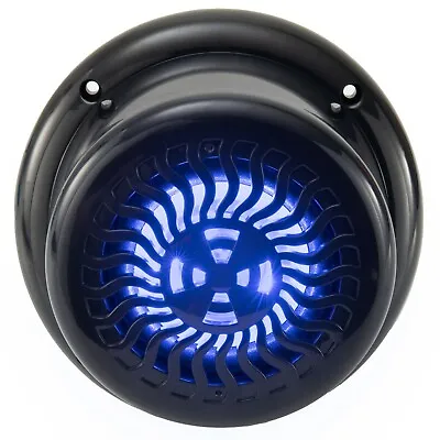 $32.95 • Buy RV Exterior Speaker 5.25  Black Wavy Blue Lighted LED Waterproof Flush Mount