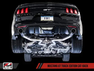 Awe 2015-2017 Ford Mustang Gt Fastback 5.0l Track Exhaust System Chrome Tips • $1145