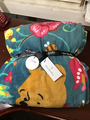 Vera Bradley Winnie The Pooh Blanket 50x80  Plush Throw 2023 Disney Parks NWT • $71.25