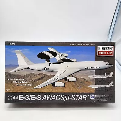 Minicraft 1:44 Scale E-3/E-8 AWACS / J-Star Model Kit 0721HO 14703 Open Box New • $44.95