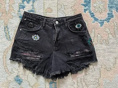 $15 • Buy Zara Trafaluc Collection Embroidered Black Sequin Shorts Size 2