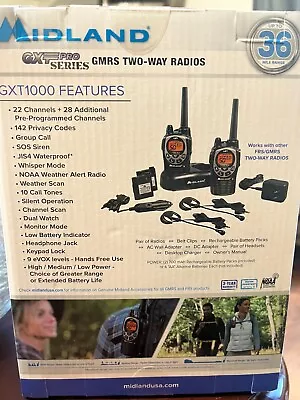 Midland GXT1000VP4 Up To 36 Mile Two-way Radio • $150