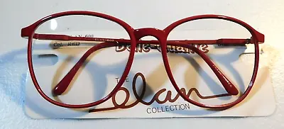 Vintage ELAN 600 Red 57/17 P3 Rounder Carbon Eyeglass Frame New Old Stock  #404 • $5.99