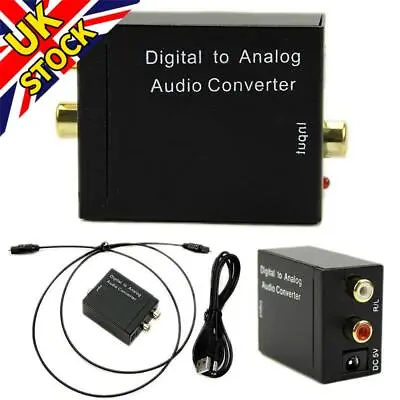 5V 1A Digital To Analog Audio Converter Amplifier Decoder Optical Fiber Coaxial • £10.42