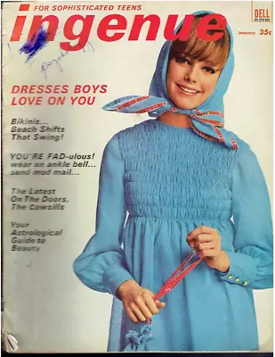 INGENUE Magazine For Sophisticated Teens Jan 1968 DOORS COWSILLS TREMELOES • $10