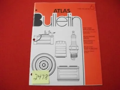 1985 Atlas Supply Co. Bulletin Filters Strutstire Repairheadlightsmuch More! • $18.90
