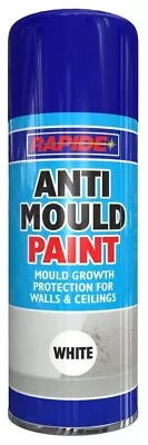 Anti Mould Spray Paint Wall & Ceiling Damp Mould Protection White Matt 400ml • £6.98