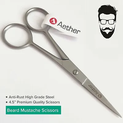 £4.99 • Buy Beard & Moustache Trimming Grooming Cutting Facial Eyebrow Nose Hair Scissor