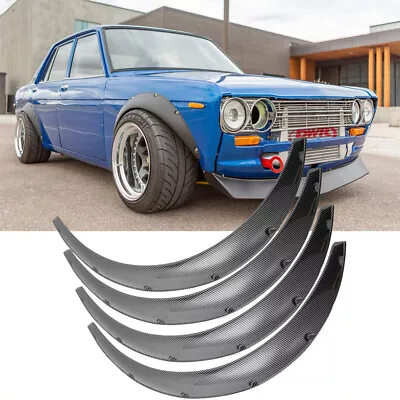 For Datsun 510 610 710 Carbon Fiber Fender Flares Wide Body Kit Wheel Arches • $94.11