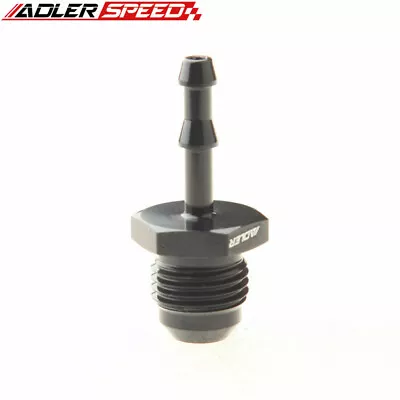 Straight AN-6 6AN AN6 To 4mm Fuel Line Hose Barb Fitting Adapter Aluminum Black • $5