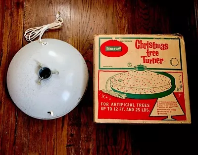 VTG PENETRAY MOTORIZED MUSICAL REVOLVING CHRISTMAS TREE TURNER STAND 12'- 25Lbs. • $115