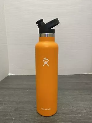 Hydro Flask 24 Oz Standard Mouth Pop Lid Orange Stainless Bottle • $10.25