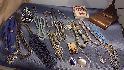 Lot Of Costume Jewelry Necklaces Pendants Beaded Vintage? Homemade? Boho Mixed • $7.99