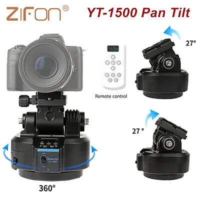 ZIFON YT-1500 Pan Tilt Auto Motorized Rotating Panoramic Head Remote Control 2kg • $79
