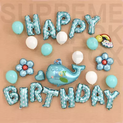 Birthday Party Decorations Set With Happy Birthday Balloons Banner (13 Pieces) • $2.99