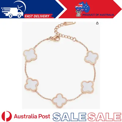 Fashion Chain Bracelets For Women Girls18K Gold Lucky Adjustable Clover Link Br • $35.99