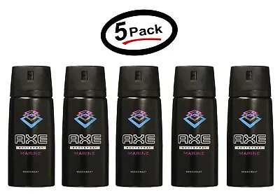 £26 • Buy (5 Pack) Axe Deodorant Body Spray Marine Mens Fragrance 150ml/5.07 Oz- Free Ship