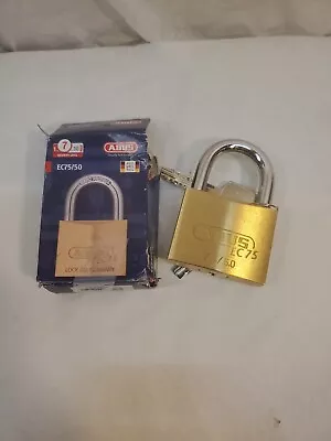 Abus 75/50 Ka Padlock Keyed Alike Standard Shackle Square Brass Body Steel • $17.99