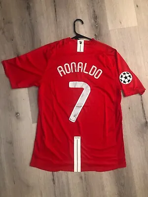 Large - Retro Ronaldo 2008 UCL Final Manchester United Nike Short Sleeve Jersey • $69.99