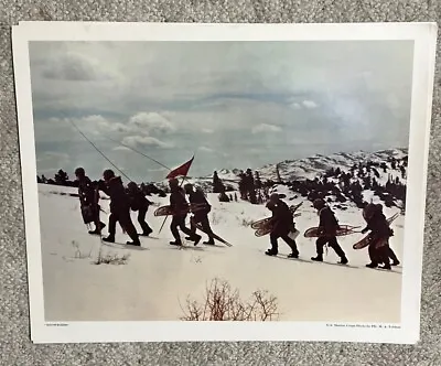 Vintage 1970s Marine Corp Recruitment Poster Lithograph 20x16 Print “Snowbirds” • $12.99