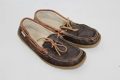 L.L. Bean Mens 212984 Brown Mule Slippers Size 10 (122202) Sherpa Lined Soft HTF • $12.49
