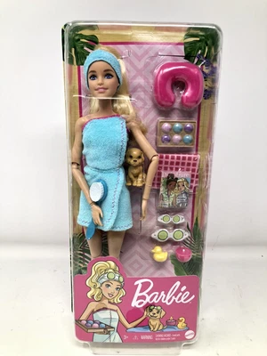 $14 • Buy Mattel Barbie Made To Move Spa Doll With 9 Accessories And Puppy