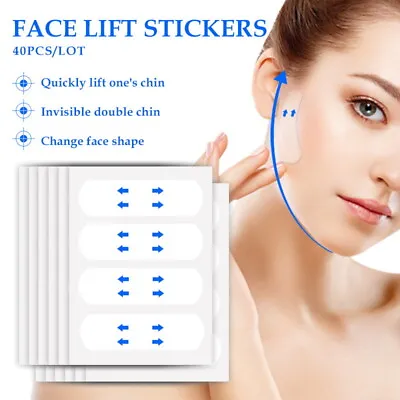 $1.31 • Buy 40pcs V Shape Face Slimming Sticker Chin Adhesive Lift Up Tape Makeup Face L~AJ