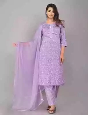 Indian Designer Ethnic Kurta Pant Set Women's Bollywood Tunic Kurti Set Clothes • $44.32