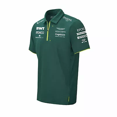 £39.99 • Buy Aston Martin Cognizant F1 Official Team Short Sleeve Green Mens Polo Shirt