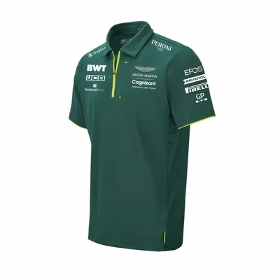 £39.99 • Buy Aston Martin Cognizant F1 Official Team Short Sleeve Green Mens Polo Shirt