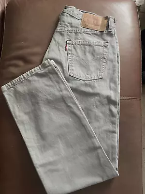 Vintage 1996 Levi's 501 Original Fit Genderless Jeans - Grey  34W 32L BNWOT • £24.99