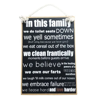 Country Printed Quality Wooden Sign In This Family Funny Plaque • $15