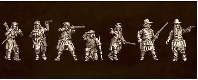 28mm Wild West Miniatures Apache Gang Set Of 7 Dead Man's Hand Fistful Of Lead • $19.99