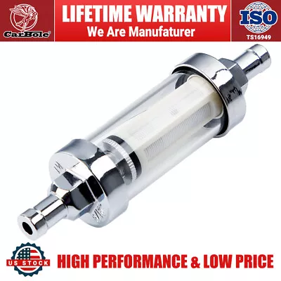 5/16 Inch Universa 9447 Inline Fuel Filter W/ Glass Clearview Petrol Diesel • $9.99