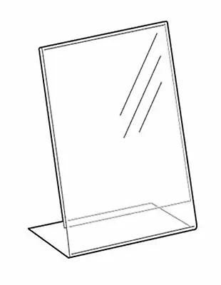 Transparent Acrylic Clear Plastic A5 Portrait Freestanding Poster / Menu Holder • £2.81