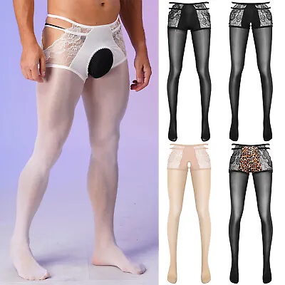 US Mens Tights Underwear Pants Fancy Stockings Hosiery Lingerie Glossy Pantyhose • $8.36