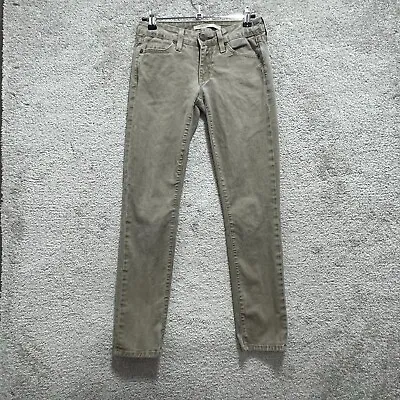 Vince Jeans Pants Women's 24 Beige Khaki Straight Fit Skinny Leg Cotton Zip Fly • $21.78