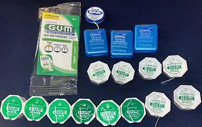 Lot Of  Assorted Dental Floss GUM Eez Thru Glide Pro Health Crest Glide 17 Items • $19.99