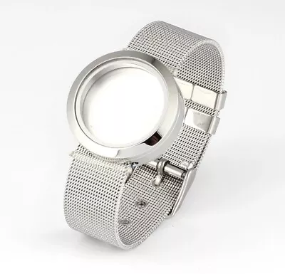 Stainless Steel Memory Living Floating Charm 30 Mm Glass Locket Bracelet • $24.95