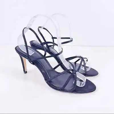 $21.74 • Buy Zara Basic Black Strappy Y2K Slingback Heeled Sandals Women's Size 10 EU 41
