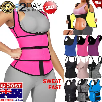 $19.79 • Buy Waist Trainer Sweat Vest Sauna Suits Tummy Control Corset Body Shaper Shapewear